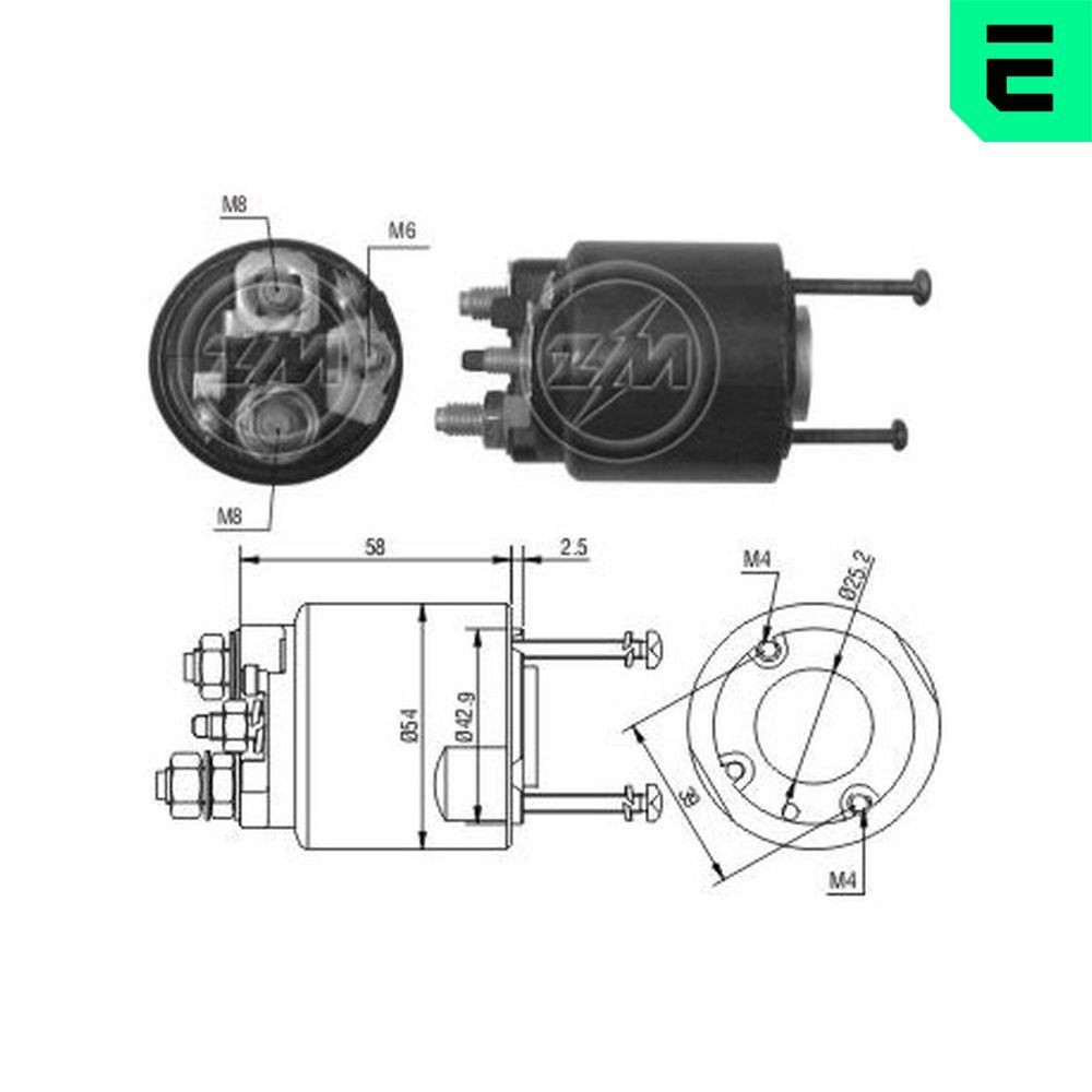 ERA Starter solenoid ZM495 ERA ZM495 genuine Mercedes A209 starter solenoid price