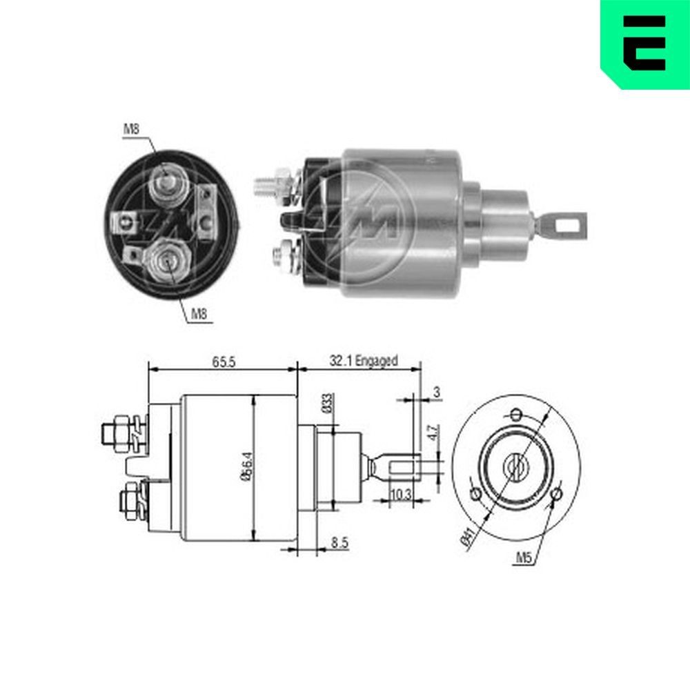 ERA Solenoid, startmotor ZM573 ERA ZM573 Solenoid, startmotor ROVER 400 Sedan (RT) 416 Si 116 hk 1998