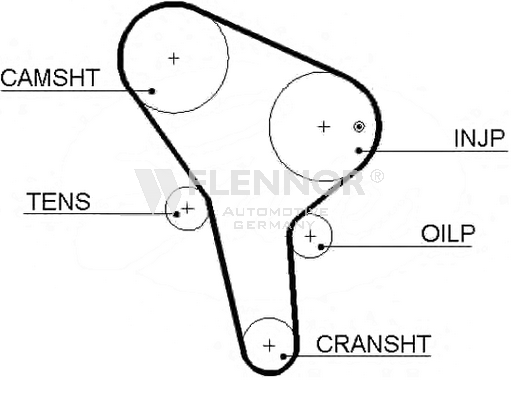 FLENNOR Hammasrihm 4453V Hammasrihma FLENNOR Volkswagen POLO 4453V