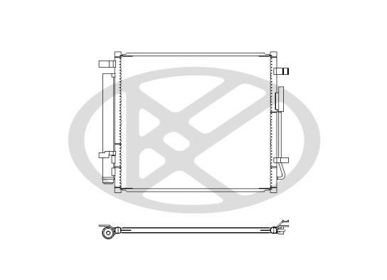 KOYORAD Air conditioning condenser CD811480 Škoda ROOMSTER KOYORAD ac condenser CD811480