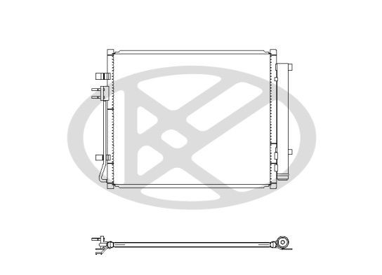 KOYORAD Air conditioning condenser CD821401 Škoda ROOMSTER KOYORAD ac condenser CD821401