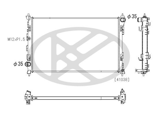 Radiaator, mootorijahutus KOYORAD PL023907 KOYORAD PL023907 Mootori jahutusradiaator NISSAN X-TRAIL 2024