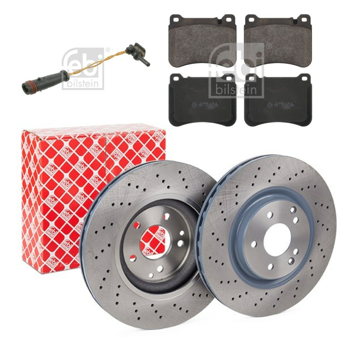 Bremseskiver og -klosser FEBI BILSTEIN FBL3405N0246 FEBI BILSTEIN FBL3405N0246 Bremsesett MERCEDES-BENZ CLK 2004