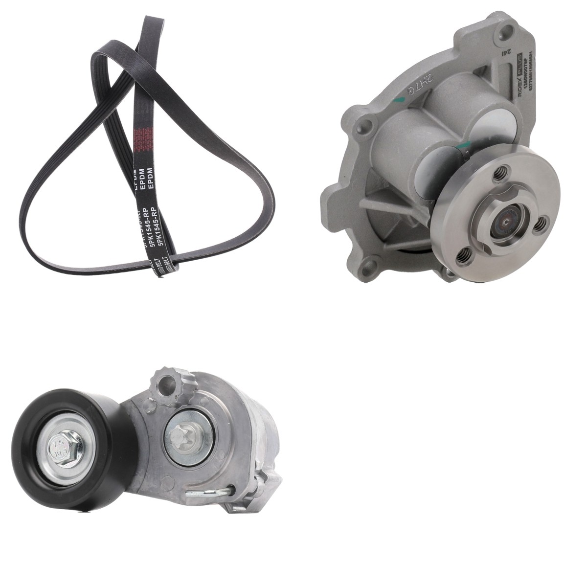 RIDEX PLUS Pompe à eau+Jeu de courroie trapézoïdale à nervures 4172P0026P 4172P0026P Kit de courroie d'accessoire ALFA ROMEO 159 RIDEX PLUS