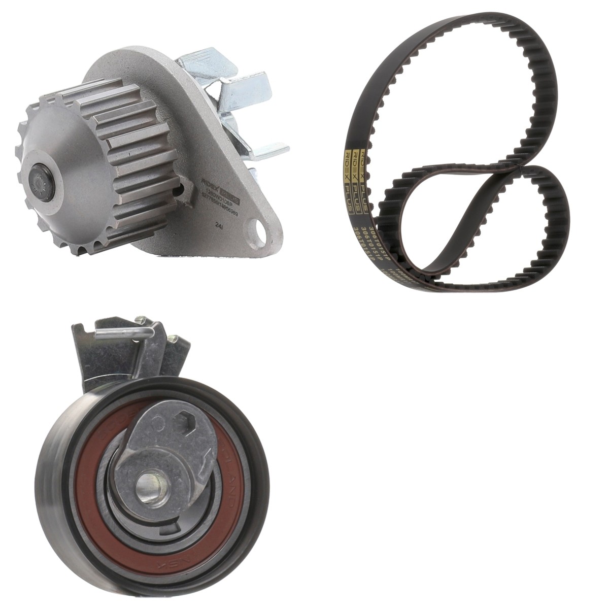 RIDEX PLUS Ūdenssūknis + Zobsiksnas komplekts 3096W0528P Ūdens sūkņi + zobsiksnas komplekts FORD RIDEX PLUS 3096W0528P