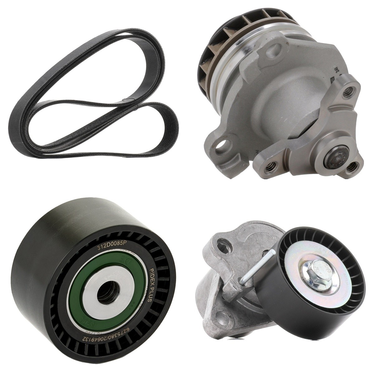 RIDEX PLUS Vodné čerpadlo + sada klinového remeňa 4172P0097P 4172P0097P RIDEX PLUS Sada klinového rebrovaného remena Toyota lacné