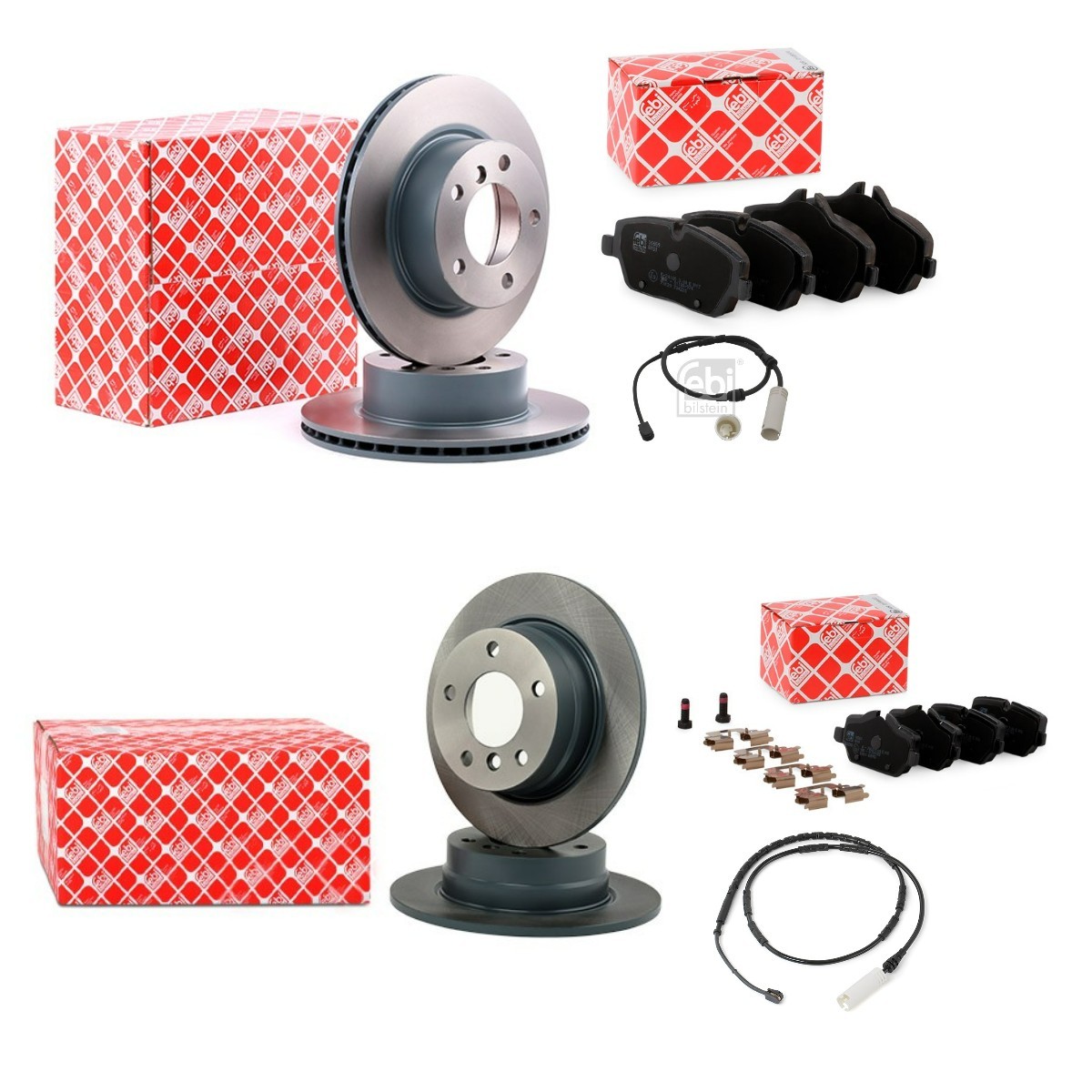 Remschijven en blokken FEBI BILSTEIN FBL3405FR009 FEBI BILSTEIN FBL3405FR009 Remmenset BMW 1-serie 2004