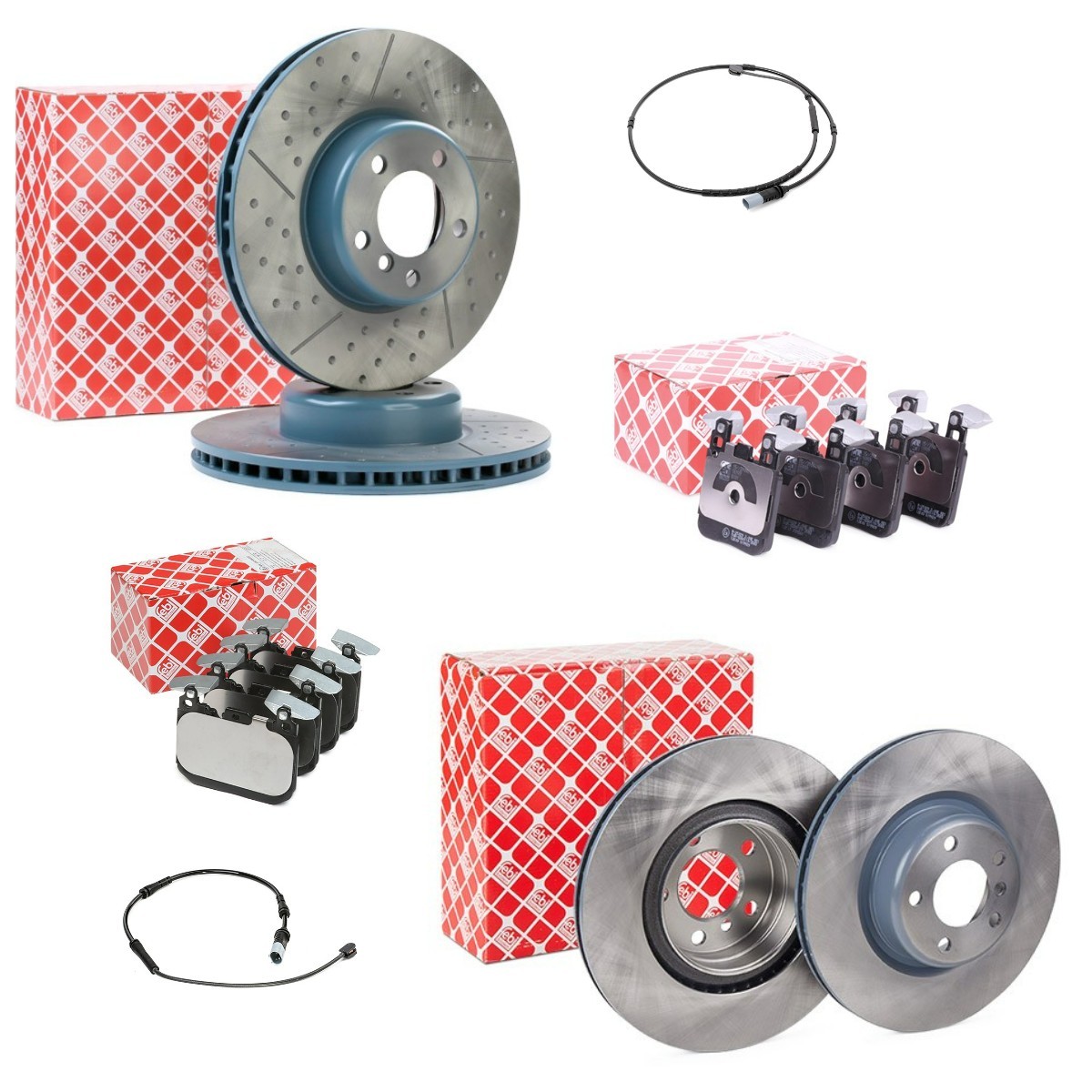 Bremseskiver og -klosser FEBI BILSTEIN FBL3405FR084 FEBI BILSTEIN FBL3405FR084 Bremsekit BMW 3-serie 2017