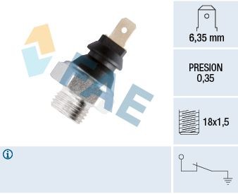 FAE Oliedruksensor 11620 Renault KADJAR Sensor oliedruk FAE 11620