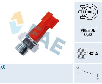 FAE Õlisurvelülitus 12431 12431 Õlisurvelülitus FAE CITROЁN C8