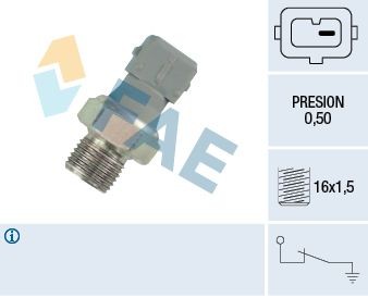 FAE Interruptor de pressão do óleo 12460 Interruptor de pressão do óleo FAE Citroën JUMPY 12460