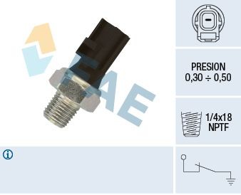 FAE Interruptor de pressão do óleo 12610 Conector de pressão de óleo motor FAE Citroën JUMPY 12610