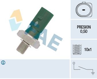 FAE Oliedruksensor 12881 12881 Sensor oliedruk Volkswagen TRANSPORTER FAE