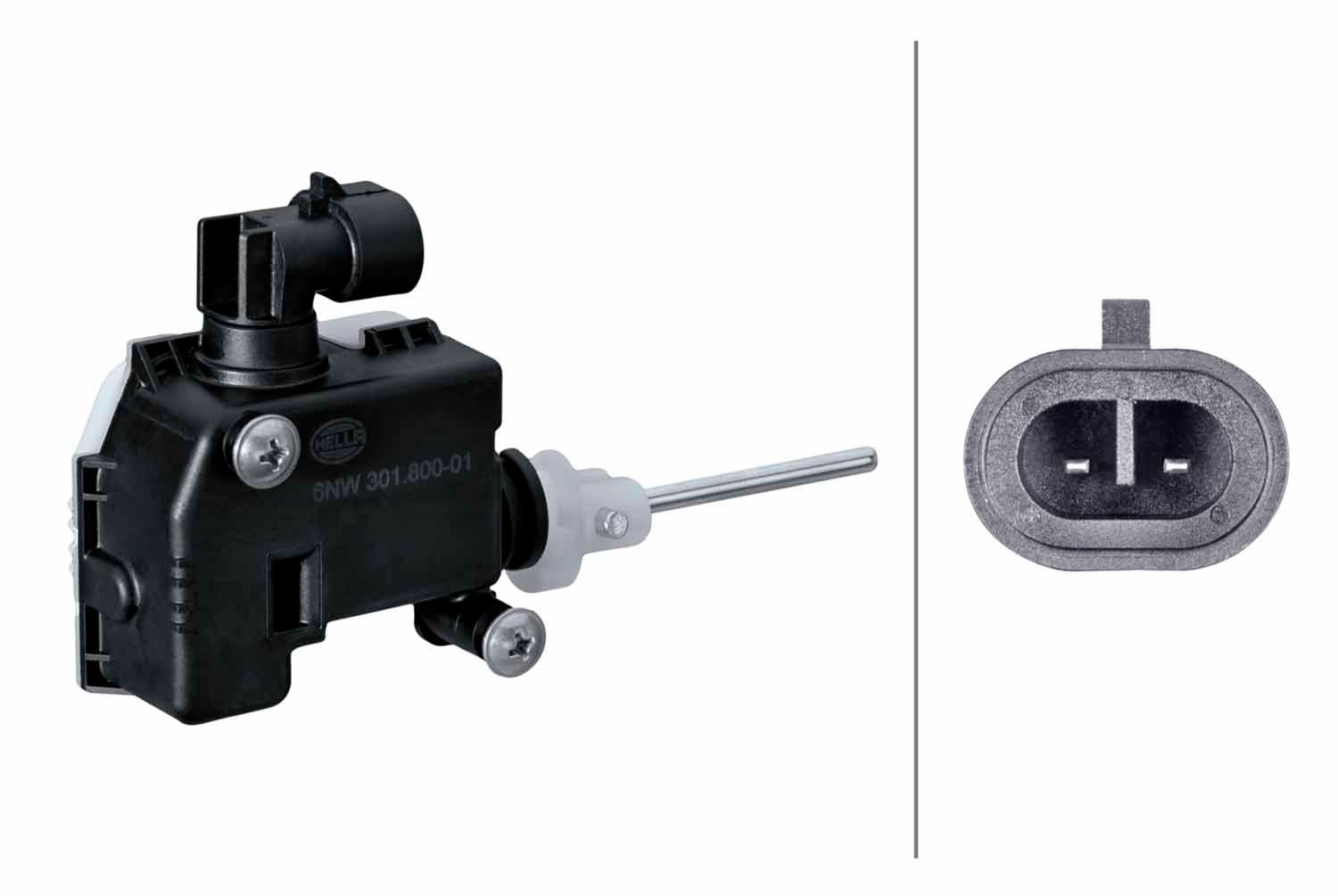 HELLA Servomotor, centrallåsesystem 6NW 301 800-011 Centrallås HELLA KAMIQ 6NW 301 800-011 billig