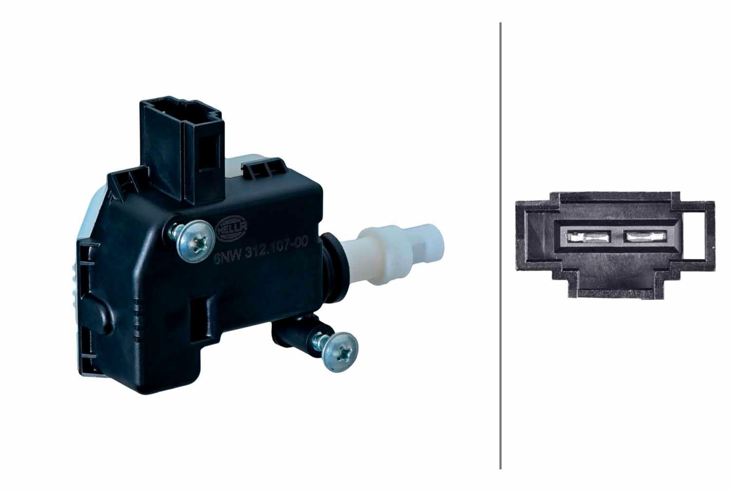 HELLA Elemento de ajuste, fecho centralizado 6NW 312 107-001 6NW 312 107-001 Fecho central HELLA CHEVROLET CAPTIVA