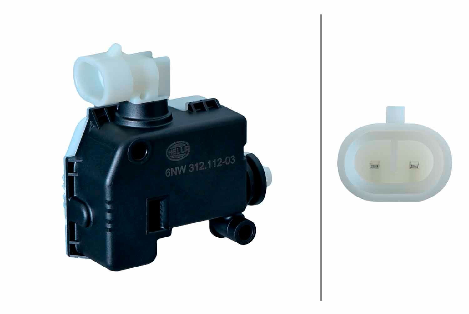 HELLA Säätöelementti, keskuslukitus 6NW 312 112-031 6NW 312 112-031 HELLA Keskuslukitussarja VOLVO V70