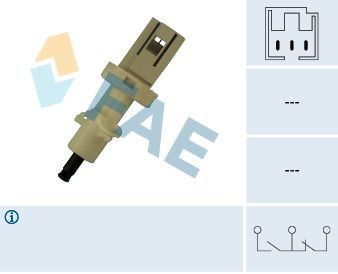FAE Διακόπτης των φώτων φρένων 24410 24410 Διακοπτης φωτων φρενων FAE FIAT 127