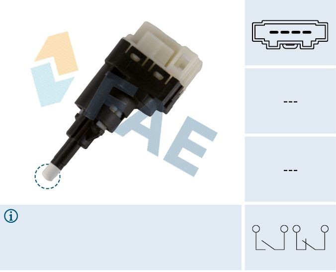 FAE Spínač brzdových svetiel 24761 Spínač brzdových svetiel Audi 4E_ 24761 FAE