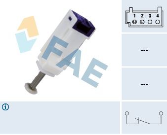 FAE Bryter, koblingsbetjening (hastighetsreg) 24792 24792 Bryter koblingsbetjening FIAT TIPO FAE