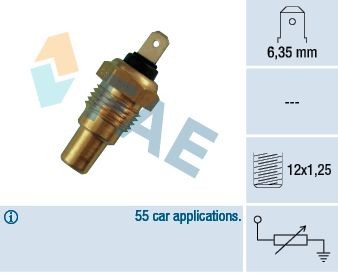 FAE Sensor, motortemperatur 31580 FAE 31580 Temperatursensor Nissan BLUEBIRD originale