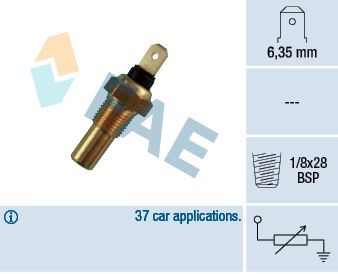 FAE Temperatuursensor 31630 31630 Temperatuurvoeler SUBARU 1800 XT COUPÉ FAE