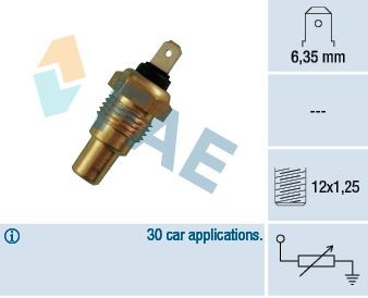 FAE Sensor, motortemperatur 31680 Kjølevæsketemperatursensor FAE X-TRAIL 31680 billige