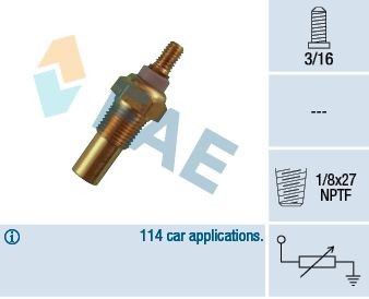 FAE Temperatuursensor 32190 FAE 32190 Koelvloeistof temperatuur sensor Ford Escort mk4 Cabrio prijs