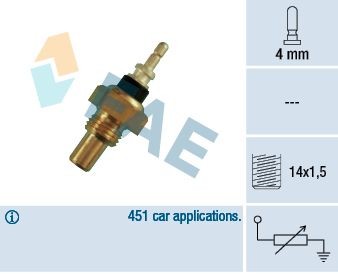 FAE Kylvätsketemperatursensor 32220 32220 FAE motortemperaturgivare MERCEDES-BENZ R-klass