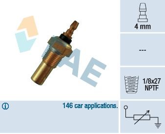 FAE Sonde de température, liquide de refroidissement 32350 FAE 32350 Sonde refroidissement Volkswagen TOUAREG d'origine