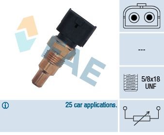 FAE Sensor, temperatura do líquido de refrigeração 32400 32400 Sensor da temperatura do líquido de refrigeração FAE VOLVO 240
