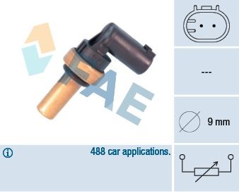 FAE Sensor, coolant temperature 32710 MERCEDES-BENZ 124-Series FAE temperature sensor 32710