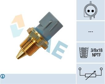 FAE Sensor, temperatura do líquido de refrigeração 33430 FAE 33430 Sensor de temperatura do motor Ford Fiesta Mk2 preço