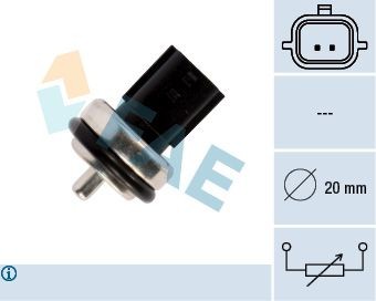 FAE Sonde de température, liquide de refroidissement 33811 33811 Sonde de température liquide de refroidissement NISSAN NAVARA FAE