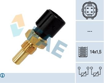 FAE Sensor, coolant temperature 33860 33860 FAE temperature sensor MERCEDES-BENZ 124-Series