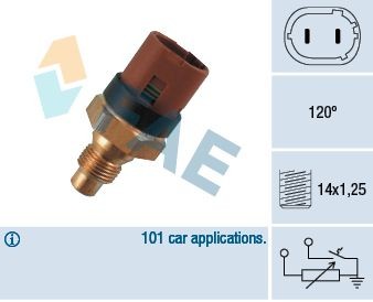 FAE Sonde de température, liquide de refroidissement 34100 FAE 34100 d'origine Sonde de température RENAULT RAPID Kasten prix