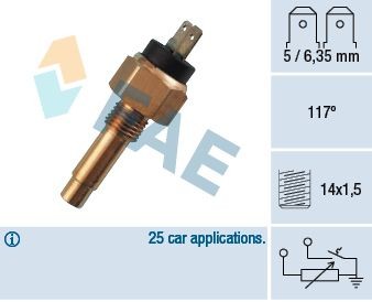 FAE Sensor, kølevæsketemp. 34160 Temperaturføler SMART FAE 34160