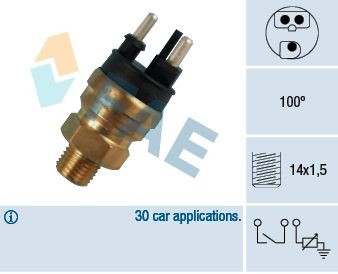 FAE Sensor, coolant temperature 34310 MERCEDES-BENZ 124-Series FAE temperature sensor 34310