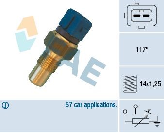 FAE Sensor, motortemperatur 34440 Kjølevæsketemperatursensor FAE Daihatsu FEROZA 34440