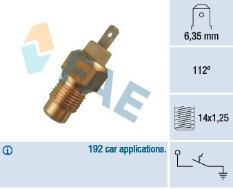 FAE Termokontakt, kylvätskevarning 35180 FAE 35180 Termokontakt kylfläkt Ford C Max DM2 original