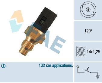 FAE Termokontakt, kylvätskevarning 35250 FAE 35250 Termokontakt kylfläkt Renault Clio Skåpbil s57 original