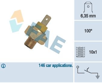 FAE Termokontakt, kylvätskevarning 35350 35350 FAE termokontakt kylfläkt SKODA OCTAVIA