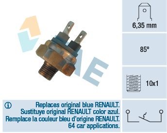 FAE Contact thermique, voyant avertisseur de l'agent réfrigérant 35460 Renault KOLEOS Interrupteur de température ventilateur de radiateur FAE 35460