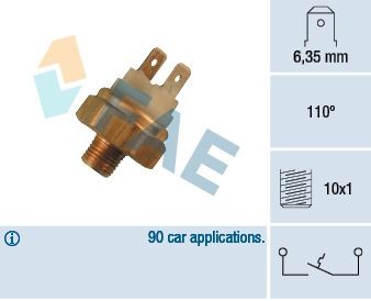 Termokontakt, kylvätskevarning FAE 35480 FAE 35480: Termokontakt kylfläkt Audi A6 2020