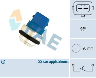 FAE Interruptor de temp., luz avisadora líquido de refrigeração 35635 Interruptor de temperatura ventilador do radiador FAE BORA 35635 baratos