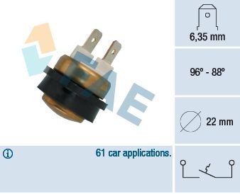 FAE Termocontatto ventola radiatore 36080 36080 costo Termocontatto ventola radiatore MAZDA 2 FAE