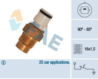 FAE Interruptor de temperatura, ventilador do radiador 36170 FAE 36170 Interruptor de temperatura ventilador do radiador originais LEXUS