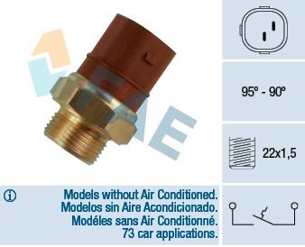 FAE Interrupteur de température, ventilateur de radiateur 36270 Audi Q2 Interrupteur de température ventilateur de radiateur FAE 36270