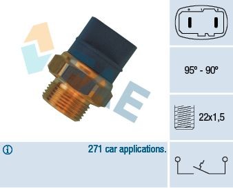 FAE Temperatuurschakelaar, radiateurventilator 36370 Thermoschakelaar radiateurventilator FAE A6 36370 goedkoop