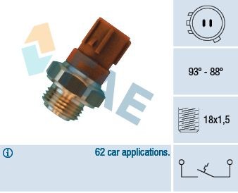 FAE Interruptor de temperatura, ventilador do radiador 36440 preço Interruptor de temperatura ventilador do radiador ISUZU 36440 FAE