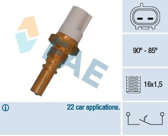 FAE Interruptor de temperatura, ventilador do radiador 36545 FAE 36545 Interruptor de temperatura ventilador do radiador Lexus custo originais